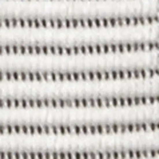 8' Black And Cream Geometric Indoor Outdoor Runner Rug Photo 2