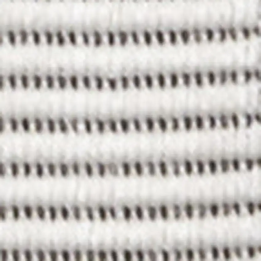 8' Black And Cream Geometric Indoor Outdoor Runner Rug Photo 2