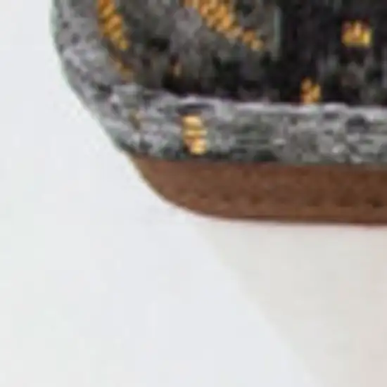 8' Black And Gold Chevron Washable Round Rug Photo 2