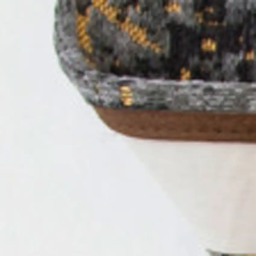 10' Black And Gold Chevron Washable Runner Rug Photo 7