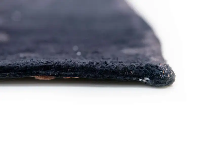 5' Black And Gray Abstract Washable Round Rug Photo 8