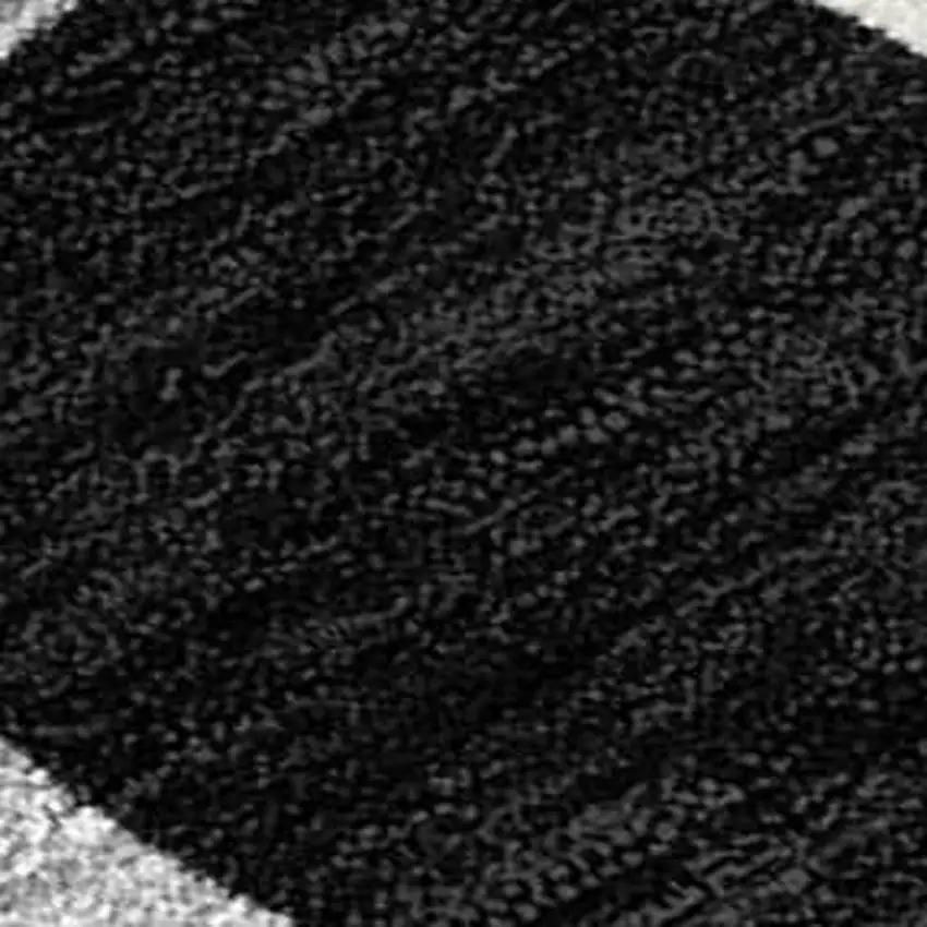 8' Black And Gray Round Abstract Washable Indoor Outdoor Area Rug Photo 1