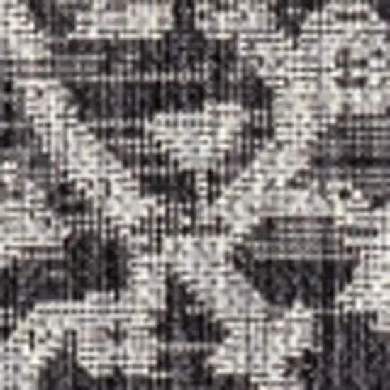 9' Black And Gray Square Medallion Indoor Outdoor Area Rug Photo 3