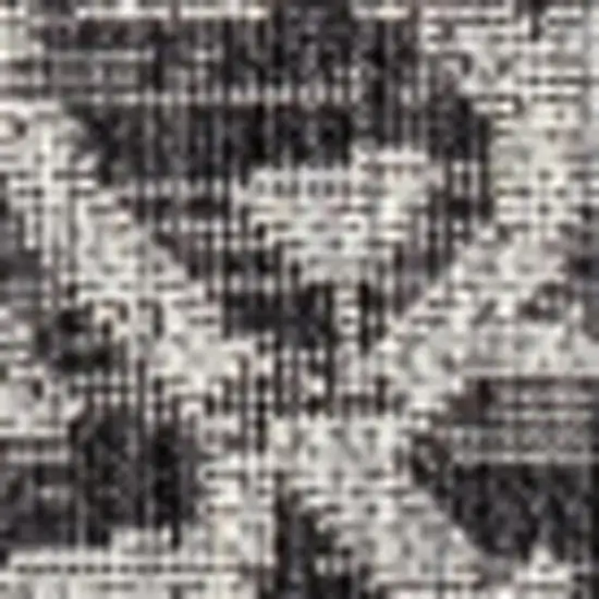 9' Black And Gray Square Medallion Indoor Outdoor Area Rug Photo 2