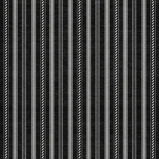 8' Black And Ivory Round Striped Washable Indoor Outdoor Area Rug Photo 4