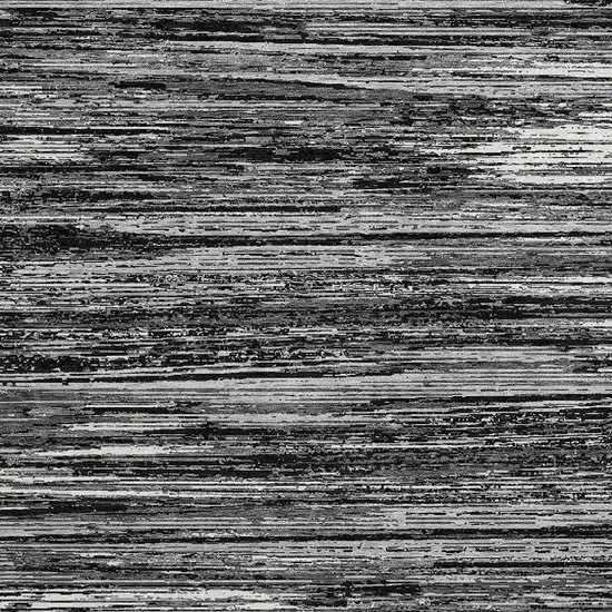 8' Black And Ivory Round Striped Washable Indoor Outdoor Area Rug Photo 4