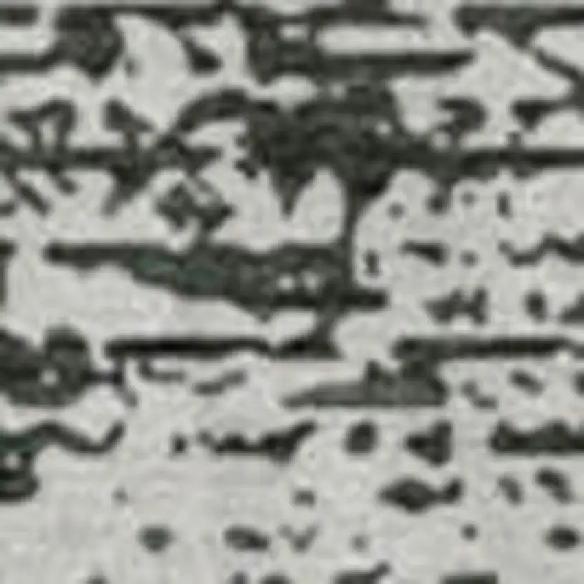 8' Black And Ivory Striped Washable Round Rug With UV Protection Photo 3