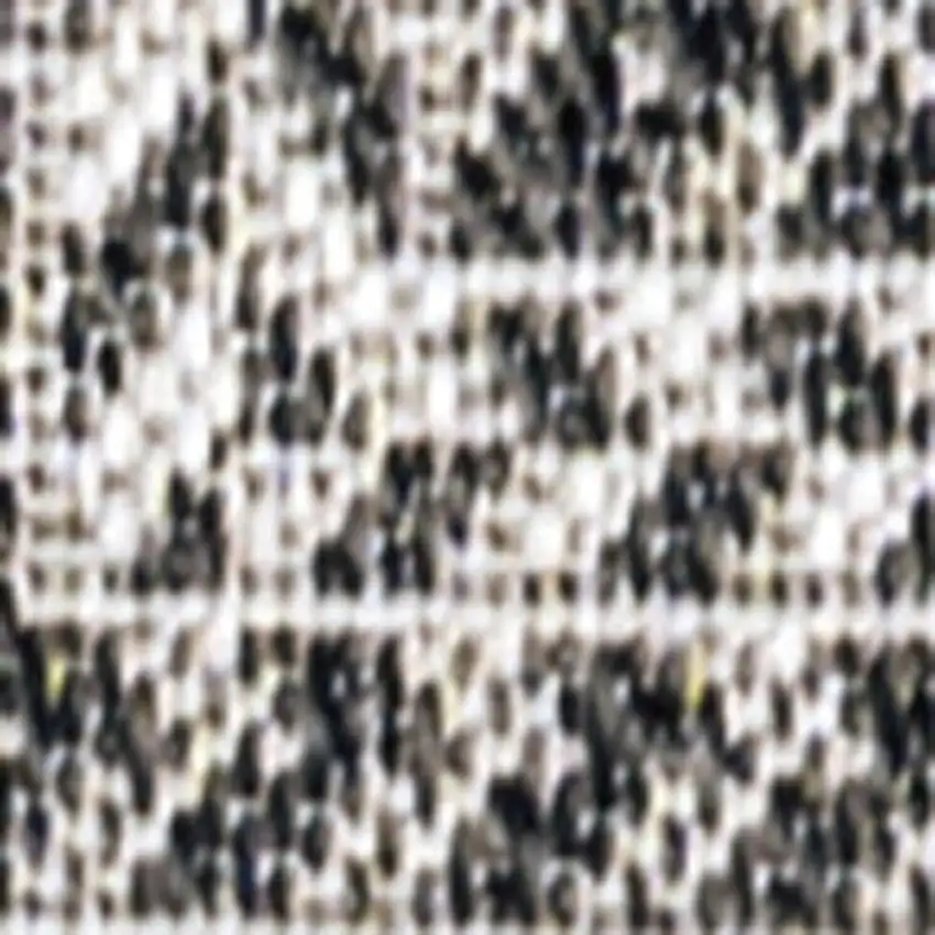 8' Black And Light Gray Striped Indoor Outdoor Runner Rug Photo 2