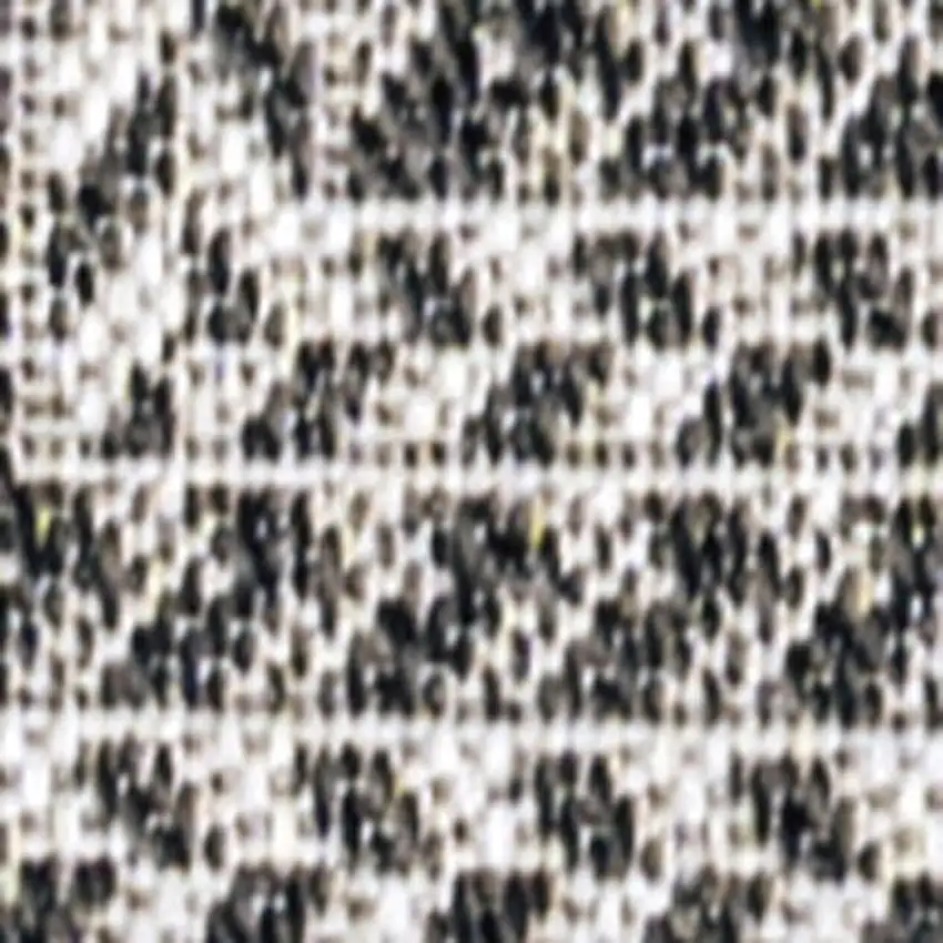 8' Black And Light Gray Striped Indoor Outdoor Runner Rug Photo 3