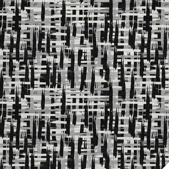 8' Black Gray And Ivory Round Abstract Washable Indoor Outdoor Area Rug Photo 6