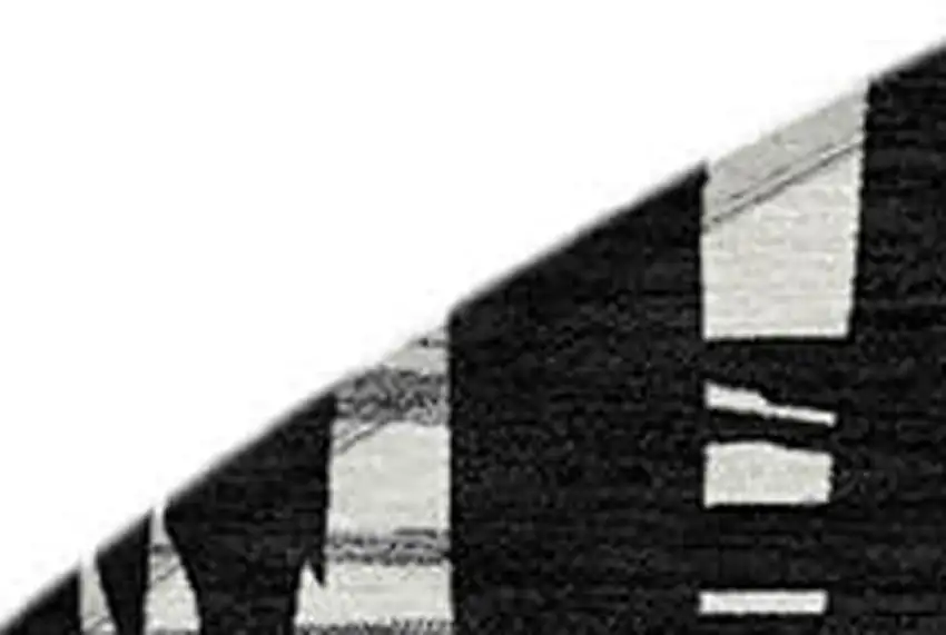 8' Black Gray And Ivory Round Striped Washable Indoor Outdoor Area Rug Photo 4