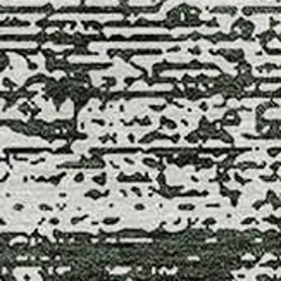 8' Black Ivory And Gray Round Striped Washable Indoor Outdoor Area Rug Photo 4