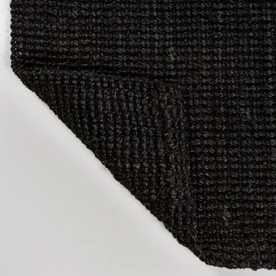8' Black Jute Handmade Runner Rug Photo 3