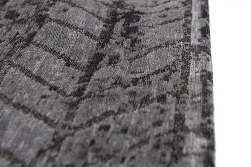 10' Black and Gray Chevron Non Skid Area Rug Photo 8