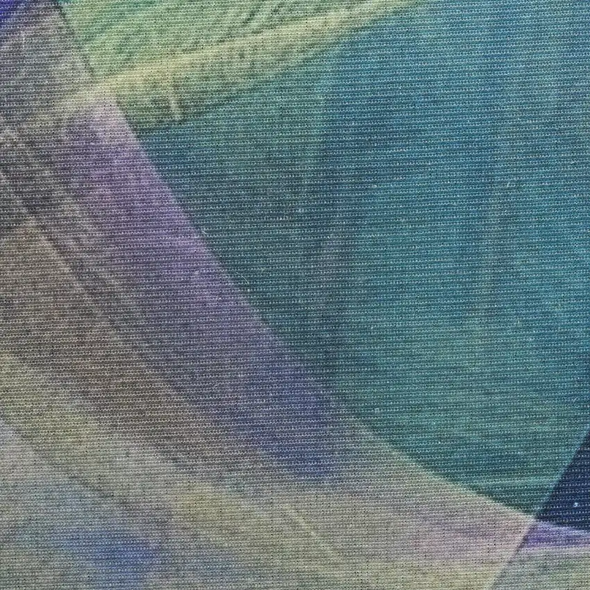 10' Blue Abstract Power Loom Non Skid Runner Rug Photo 3