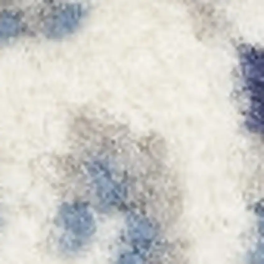 6' Blue Abstract Power Loom Runner Rug Photo 8