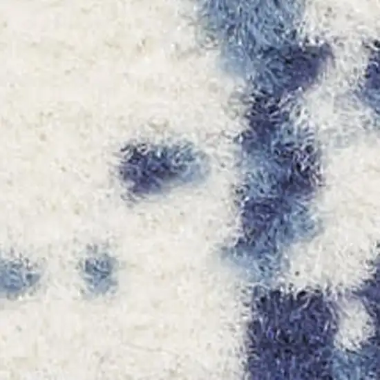 10' Blue Abstract Power Loom Runner Rug Photo 1