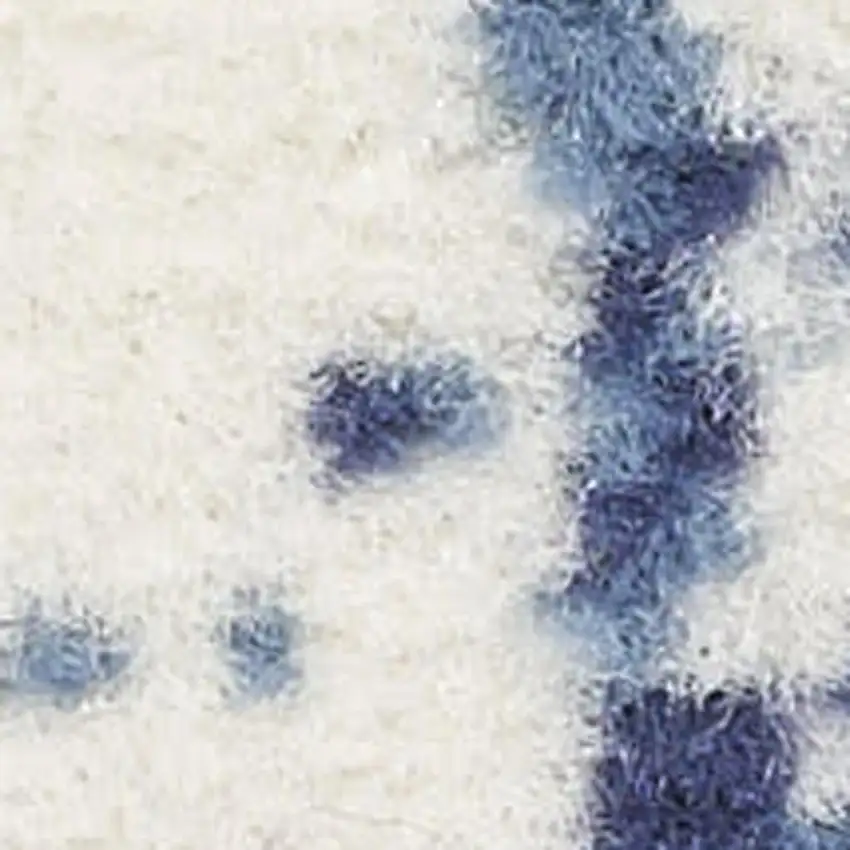 12' Blue Abstract Power Loom Runner Rug Photo 1