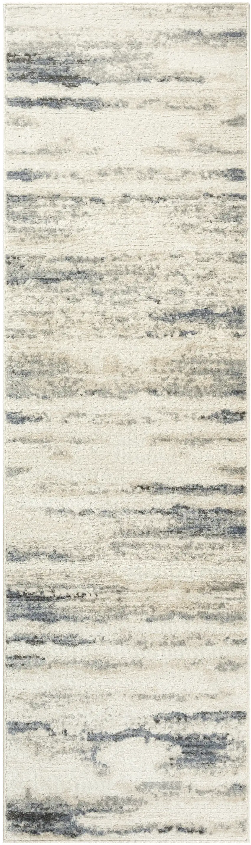 8' Blue Abstract Runner Rug Photo 4