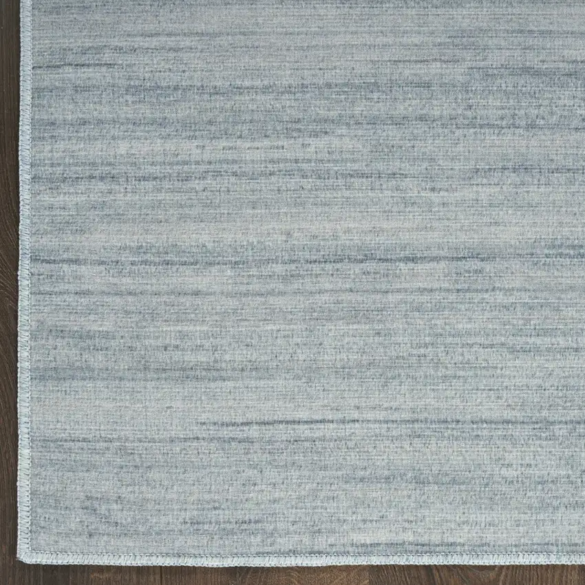 6' Blue Abstract Runner Rug Photo 6