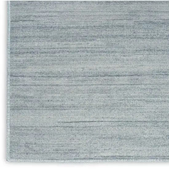 6' Blue Abstract Runner Rug Photo 8