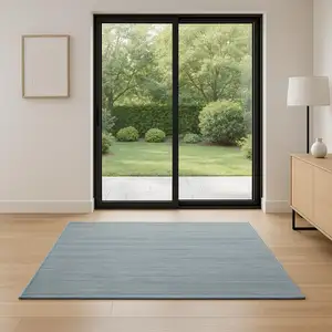 Photo of 6' Blue Abstract Runner Rug