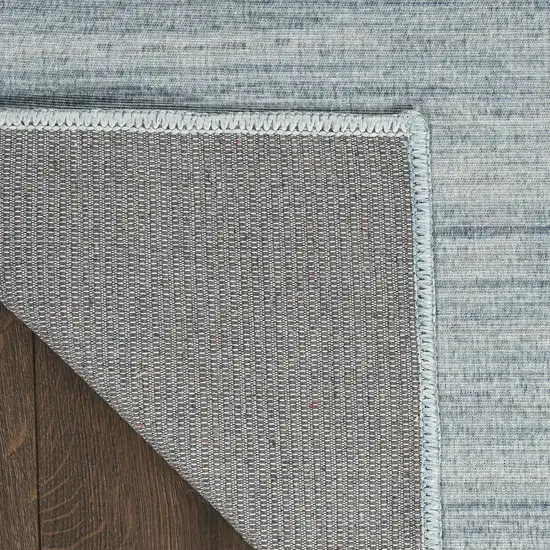 6' Blue Abstract Runner Rug Photo 9