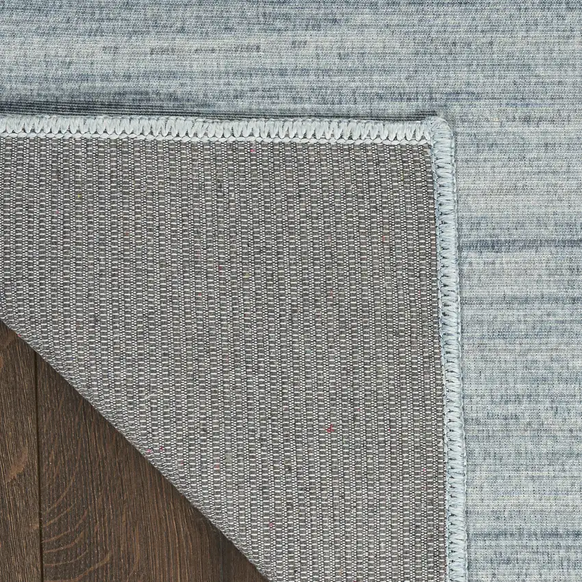 6' Blue Abstract Runner Rug Photo 9