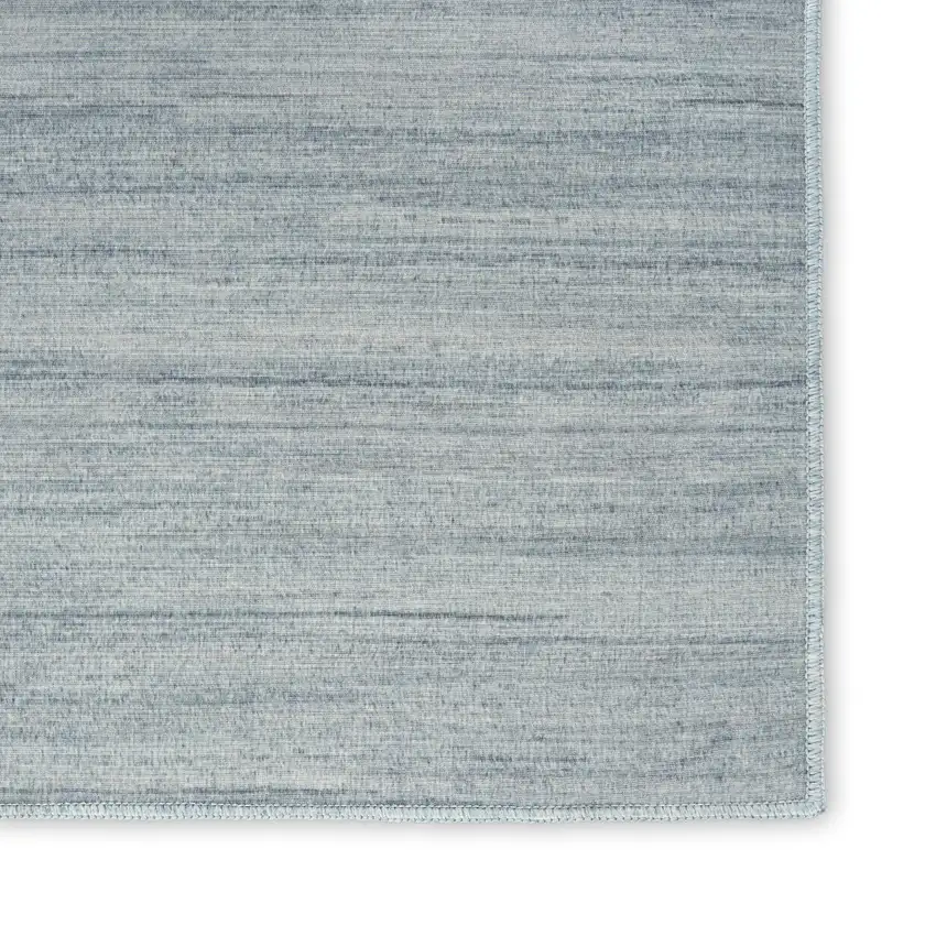 8' Blue Abstract Runner Rug Photo 8