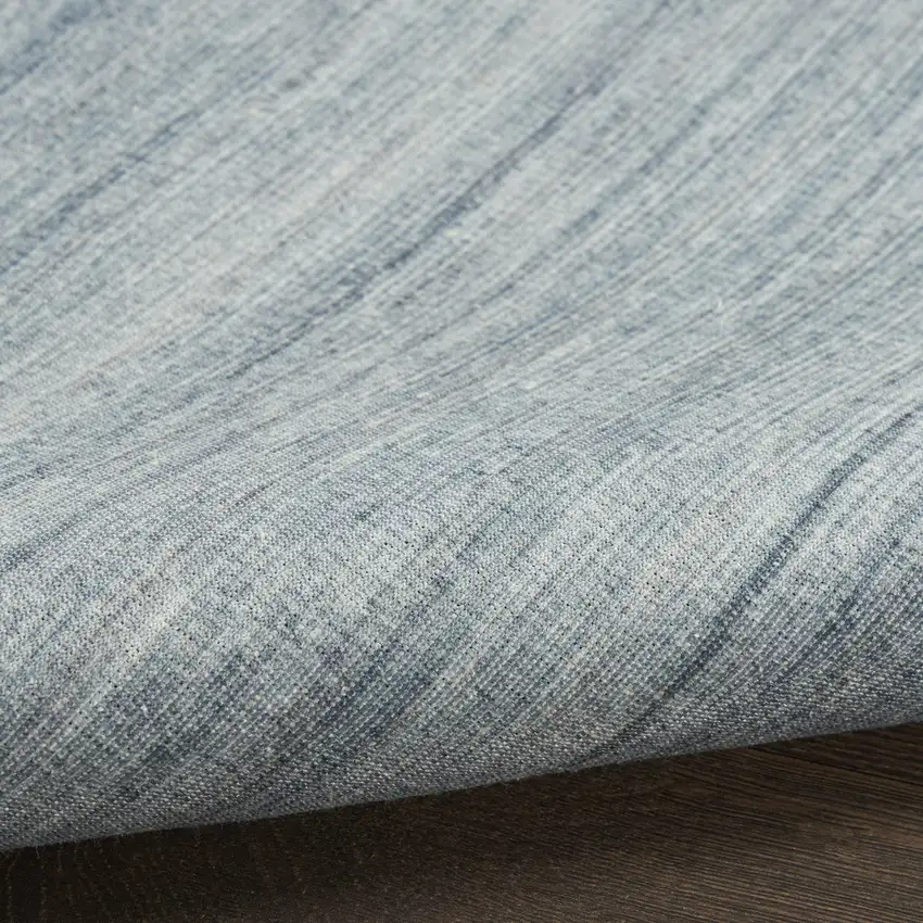 8' Blue Abstract Runner Rug Photo 9