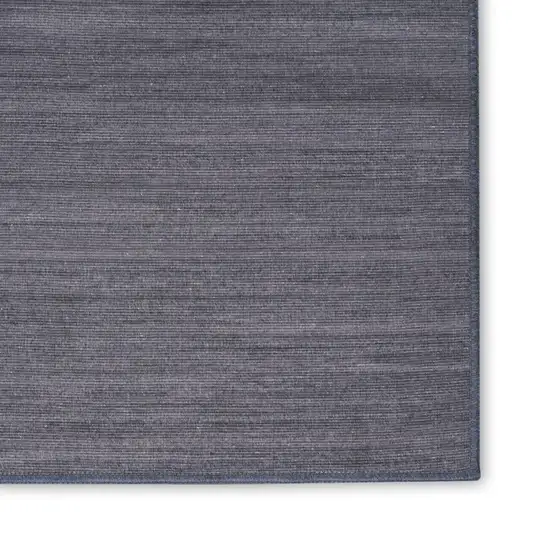 8' Blue Abstract Runner Rug Photo 7