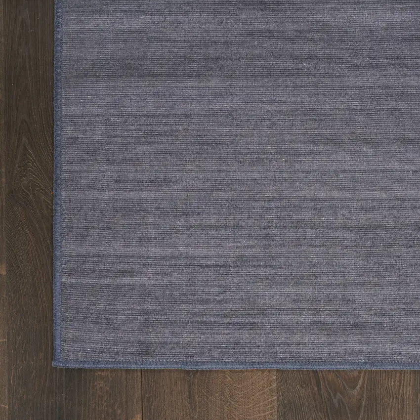 8' Blue Abstract Runner Rug Photo 8