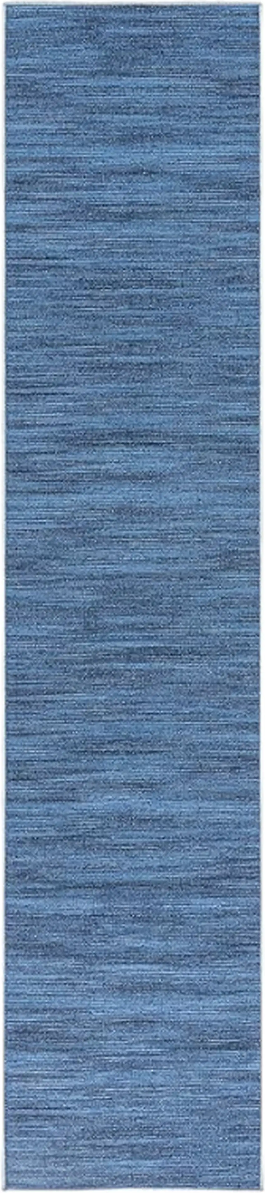 8' Blue Abstract Washable Runner Rug Photo 2