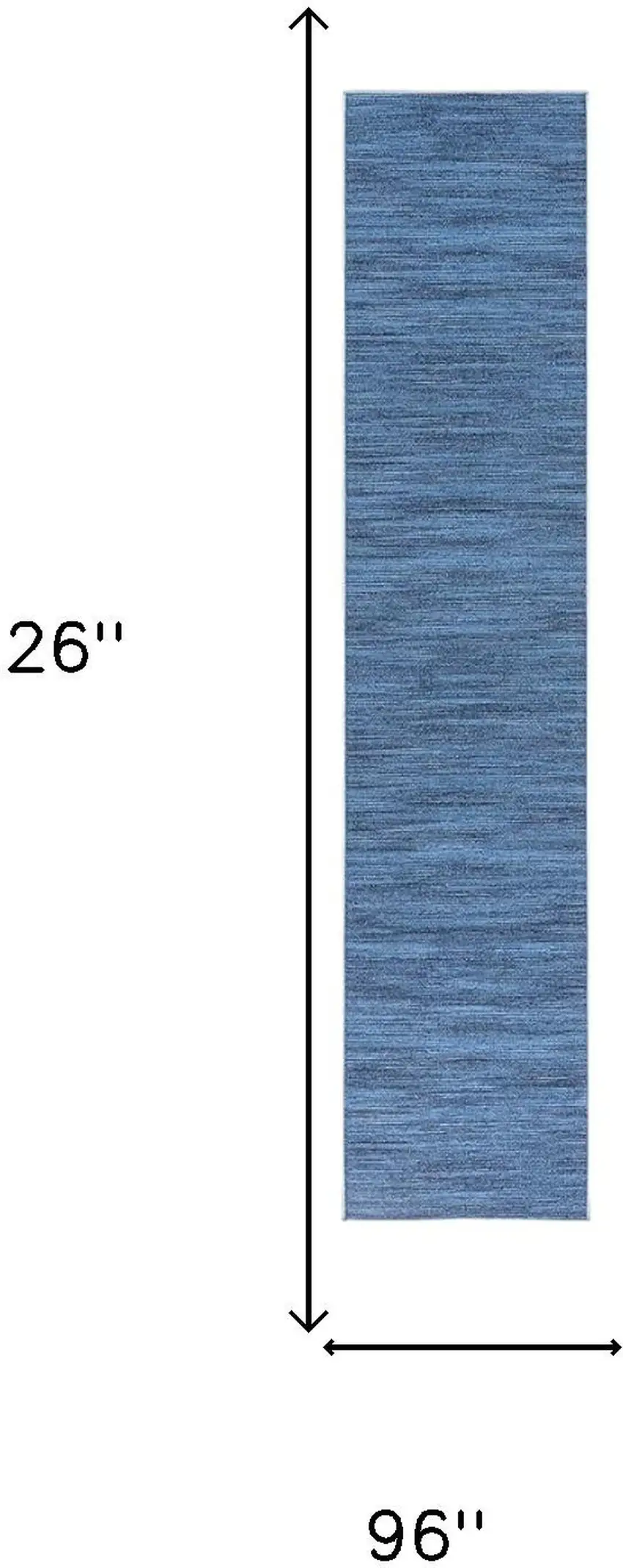 8' Blue Abstract Washable Runner Rug Photo 3