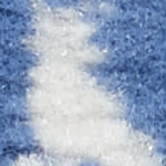 6' Blue And Beige Floral Distressed Runner Rug Photo 2