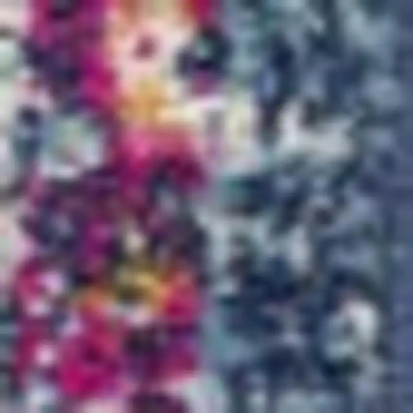 7' Blue And Beige Southwestern Runner Rug Photo 5