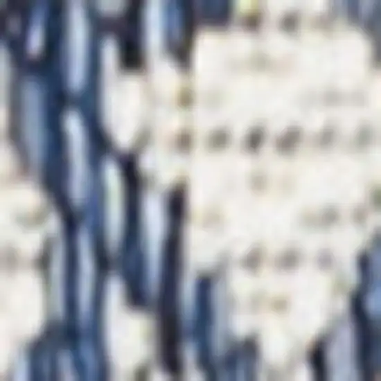 10' Blue And Cream Geometric Indoor Outdoor Runner Rug Photo 2