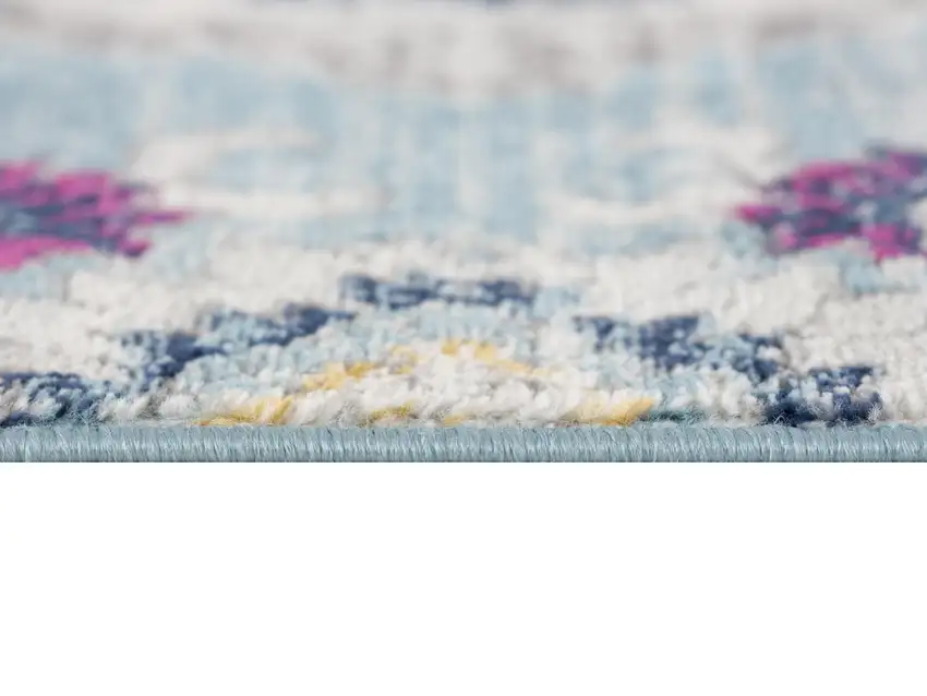 18' Blue And Gray Abstract Runner Rug Photo 8