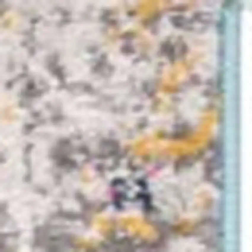 18' Blue And Gray Abstract Runner Rug Photo 4