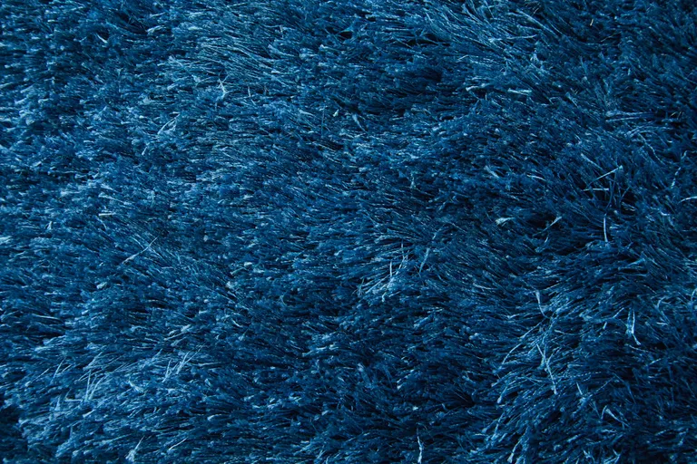 8' Blue And Green Round Shag Tufted Handmade Area Rug Photo 4