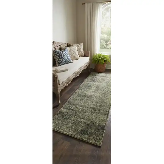 7' Blue And Ivory Abstract Area Rug Photo 1