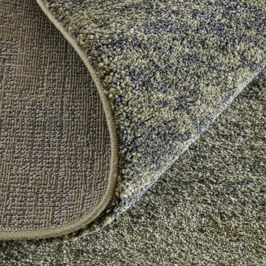 7' Blue And Ivory Abstract Area Rug Photo 9