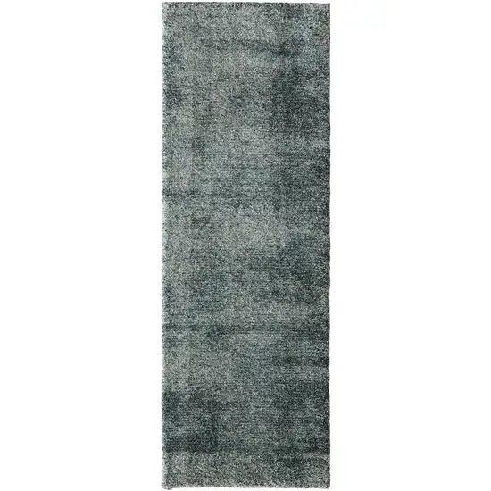 7' Blue And Ivory Abstract Area Rug Photo 2
