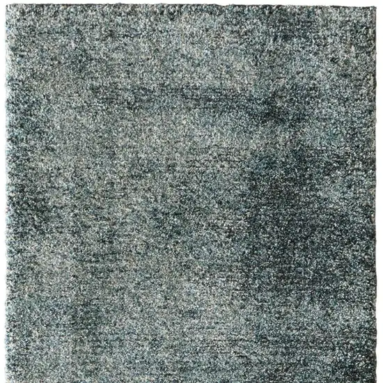 7' Blue And Ivory Abstract Area Rug Photo 4