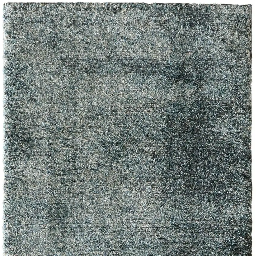 7' Blue And Ivory Abstract Area Rug Photo 4