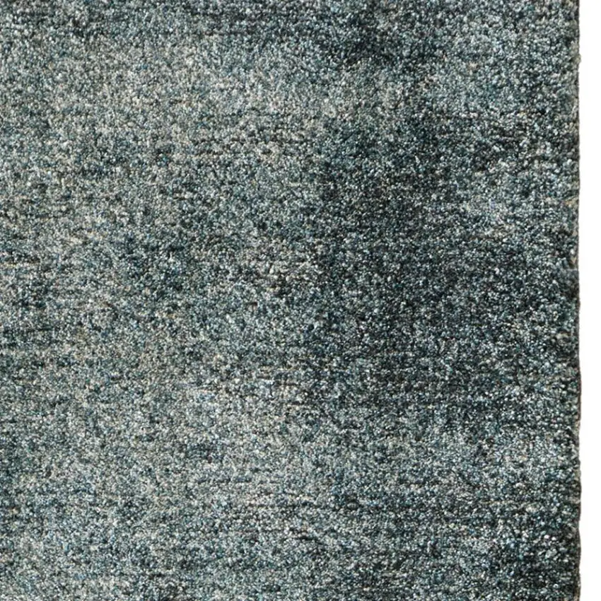 7' Blue And Ivory Abstract Area Rug Photo 3