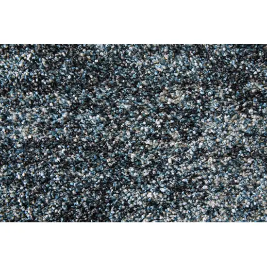 7' Blue And Ivory Abstract Area Rug Photo 8