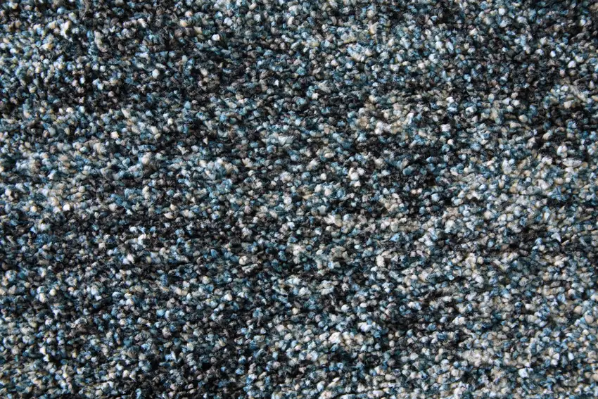 7' Blue And Ivory Abstract Area Rug Photo 8