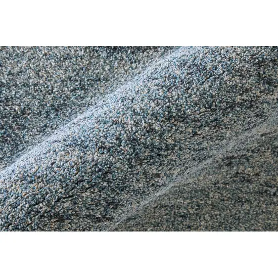 7' Blue And Ivory Abstract Area Rug Photo 7