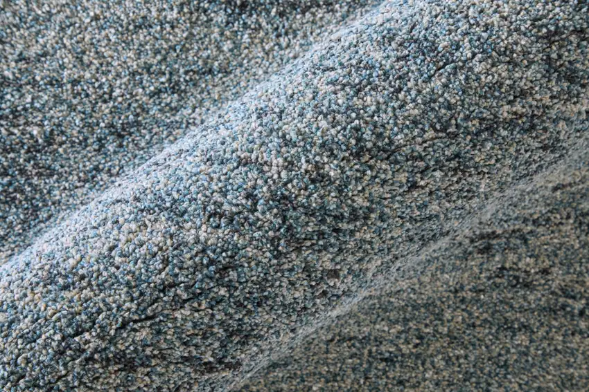 7' Blue And Ivory Abstract Area Rug Photo 7